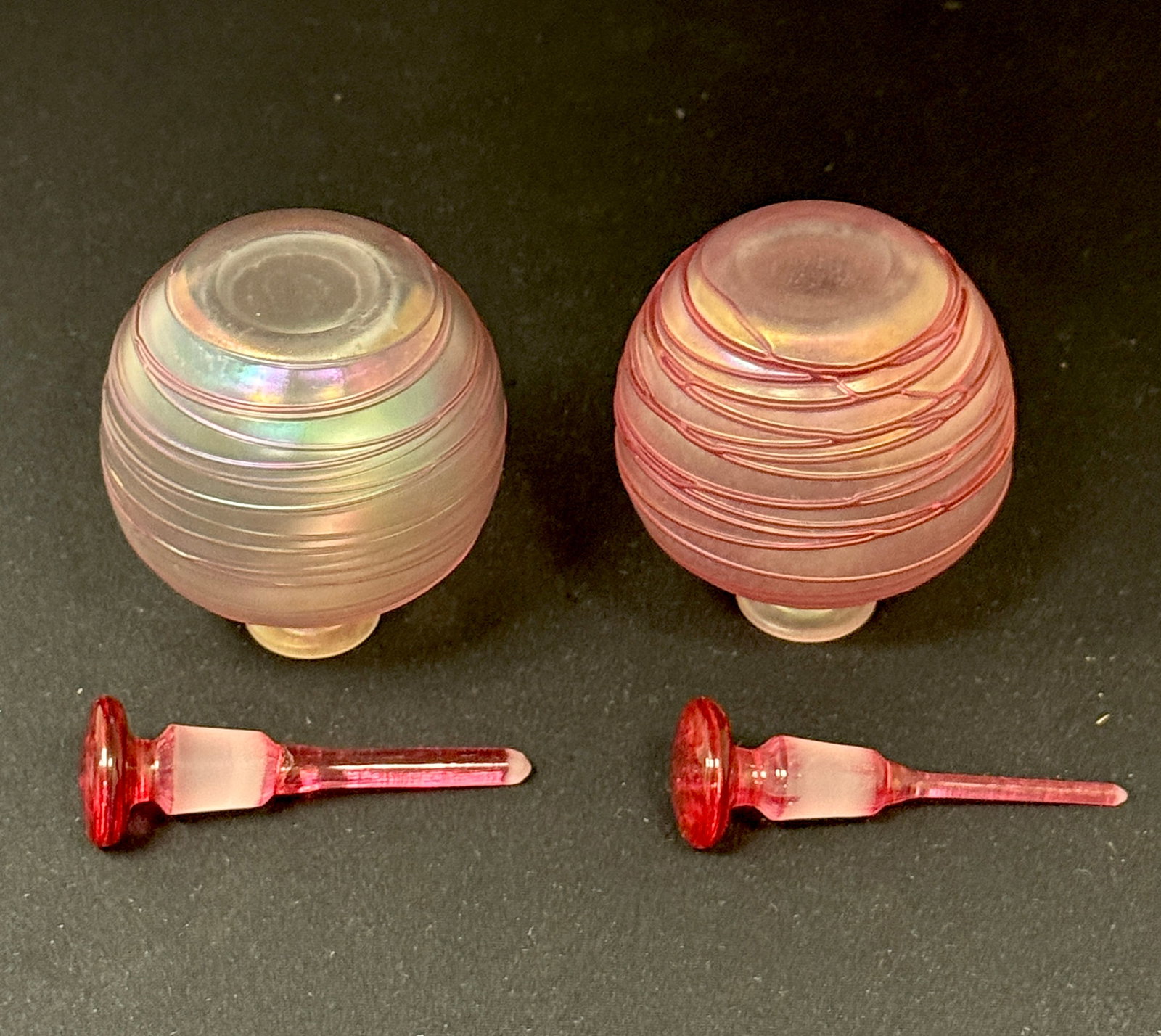 2 Steuben Threaded Perfumes - 5
