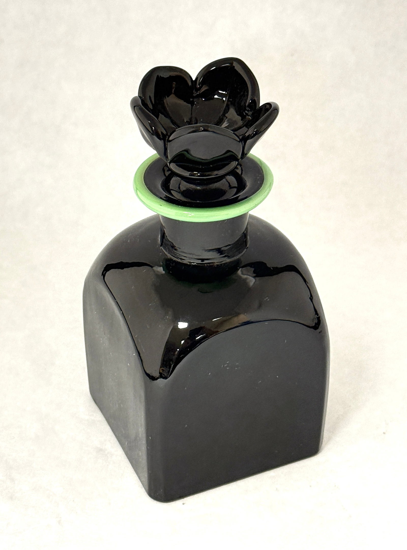 Steuben Black Bath Bottle - 2