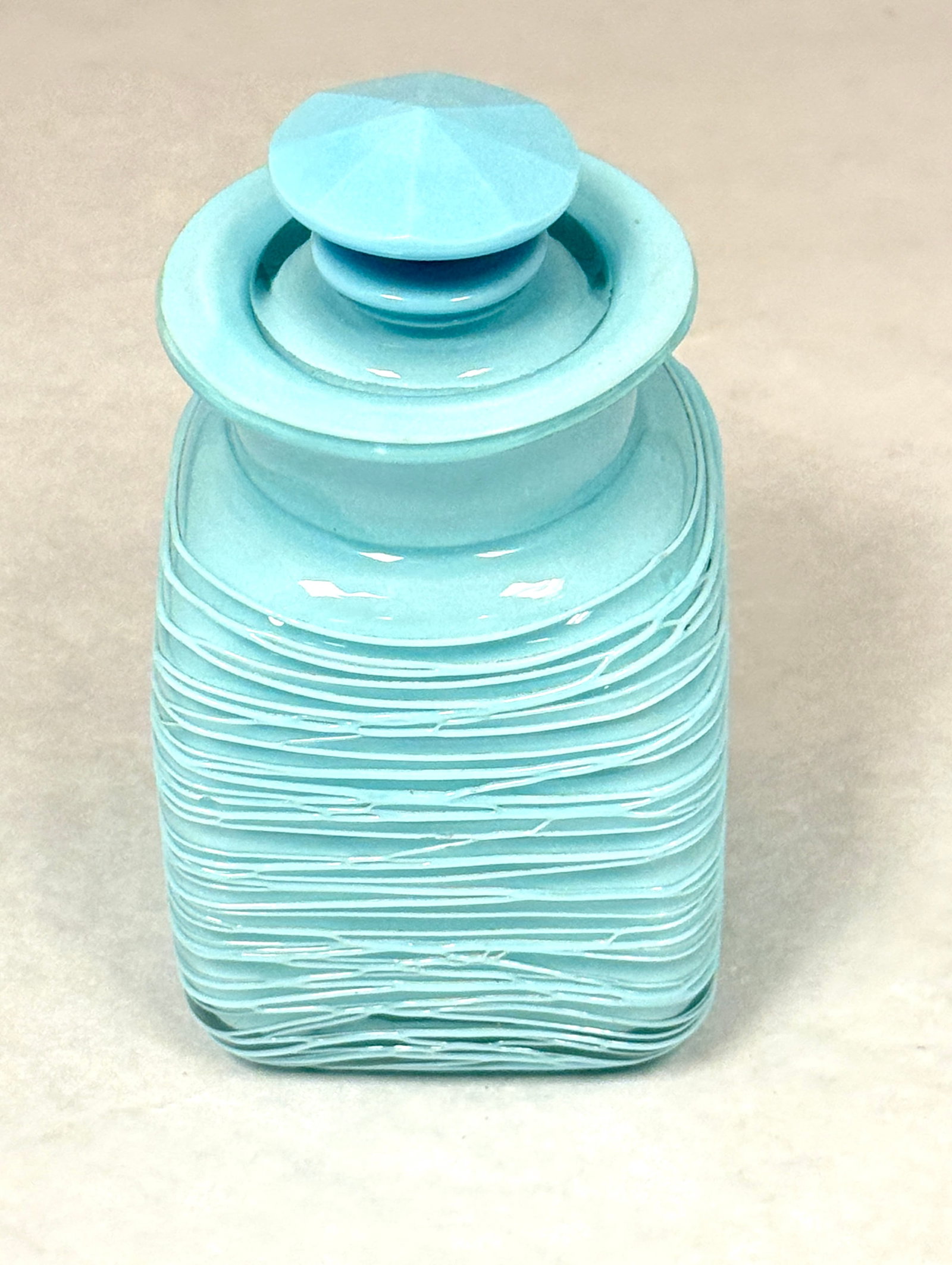 Steuben Light Blue Jade Bath Bottle - 3