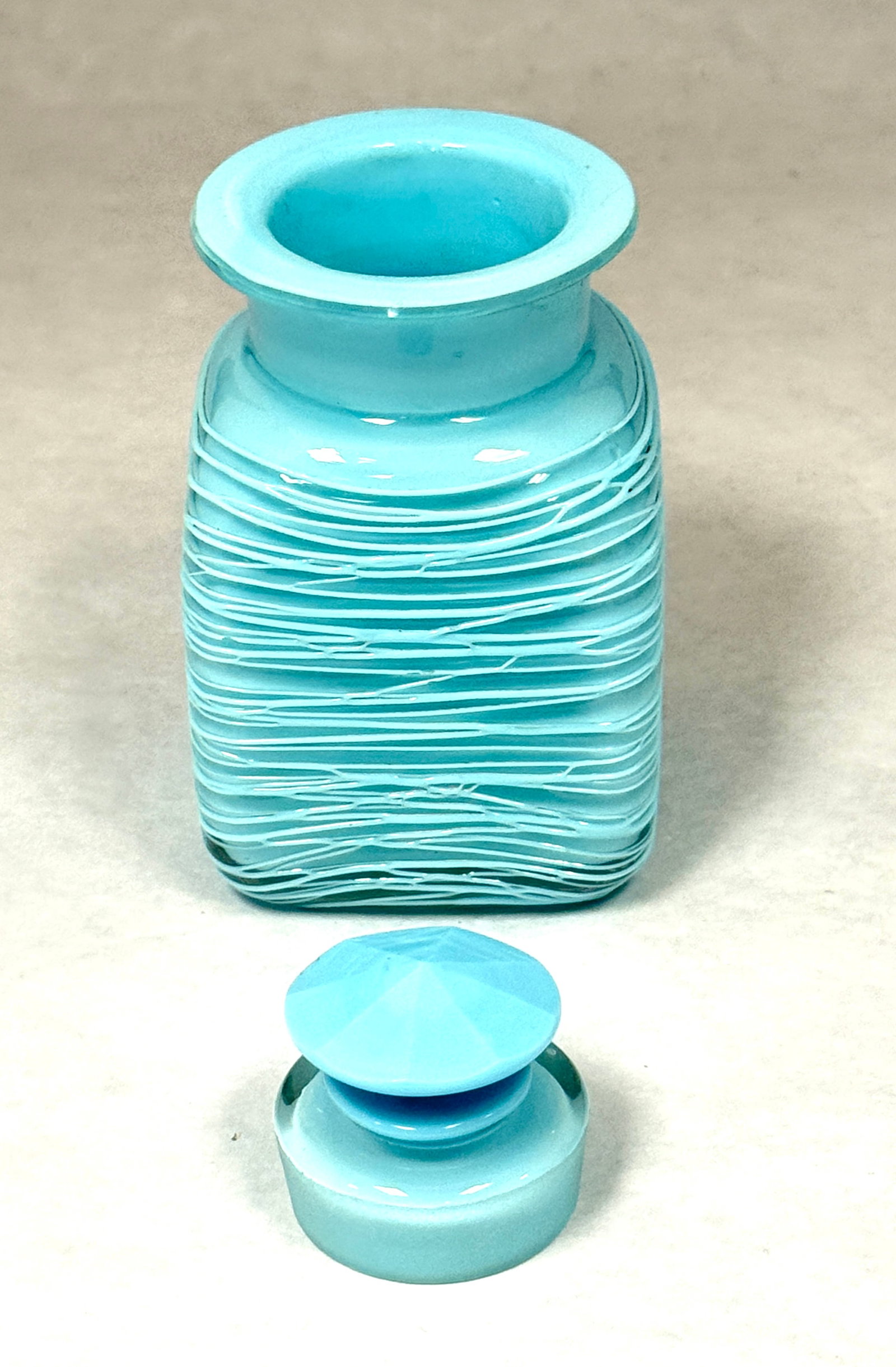 Steuben Light Blue Jade Bath Bottle - 4