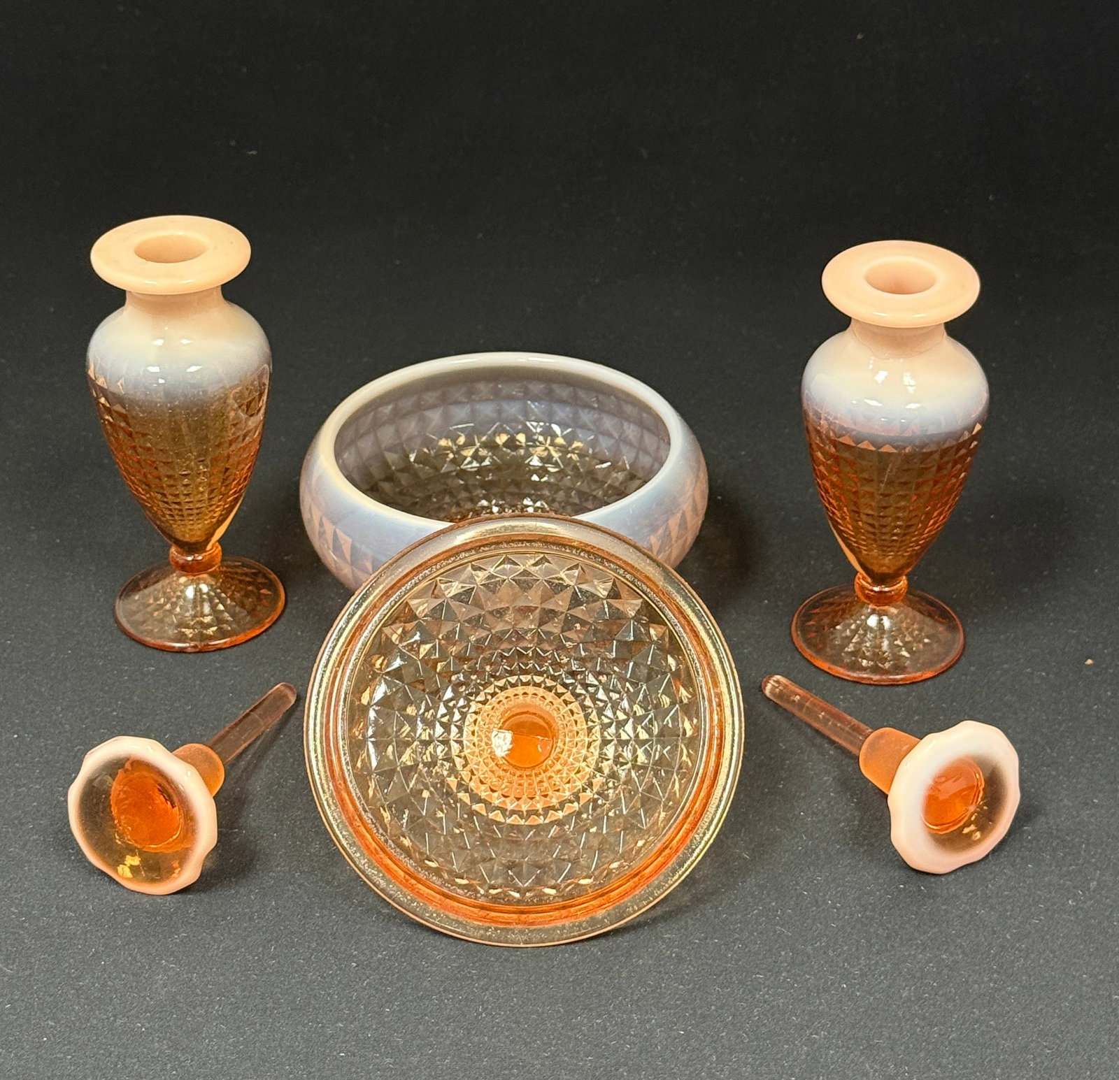 Fenton Opalescent Bath Set - 2