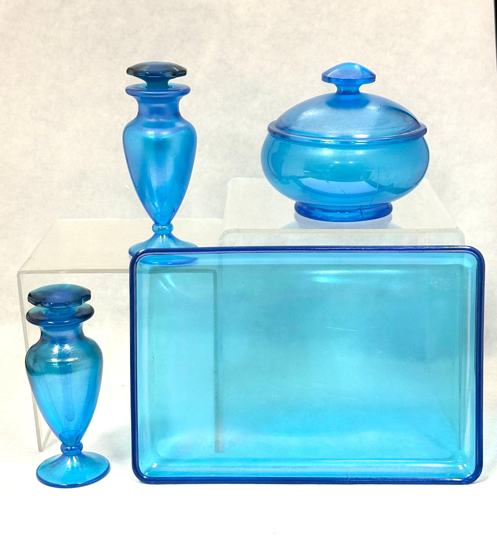Fenton Blue Stretch Bath Set - 2
