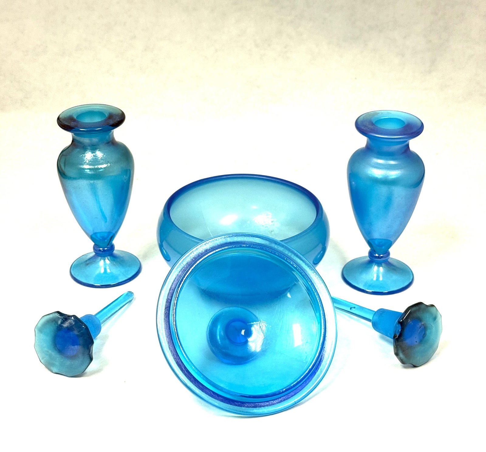 Fenton Blue Stretch Bath Set - 3