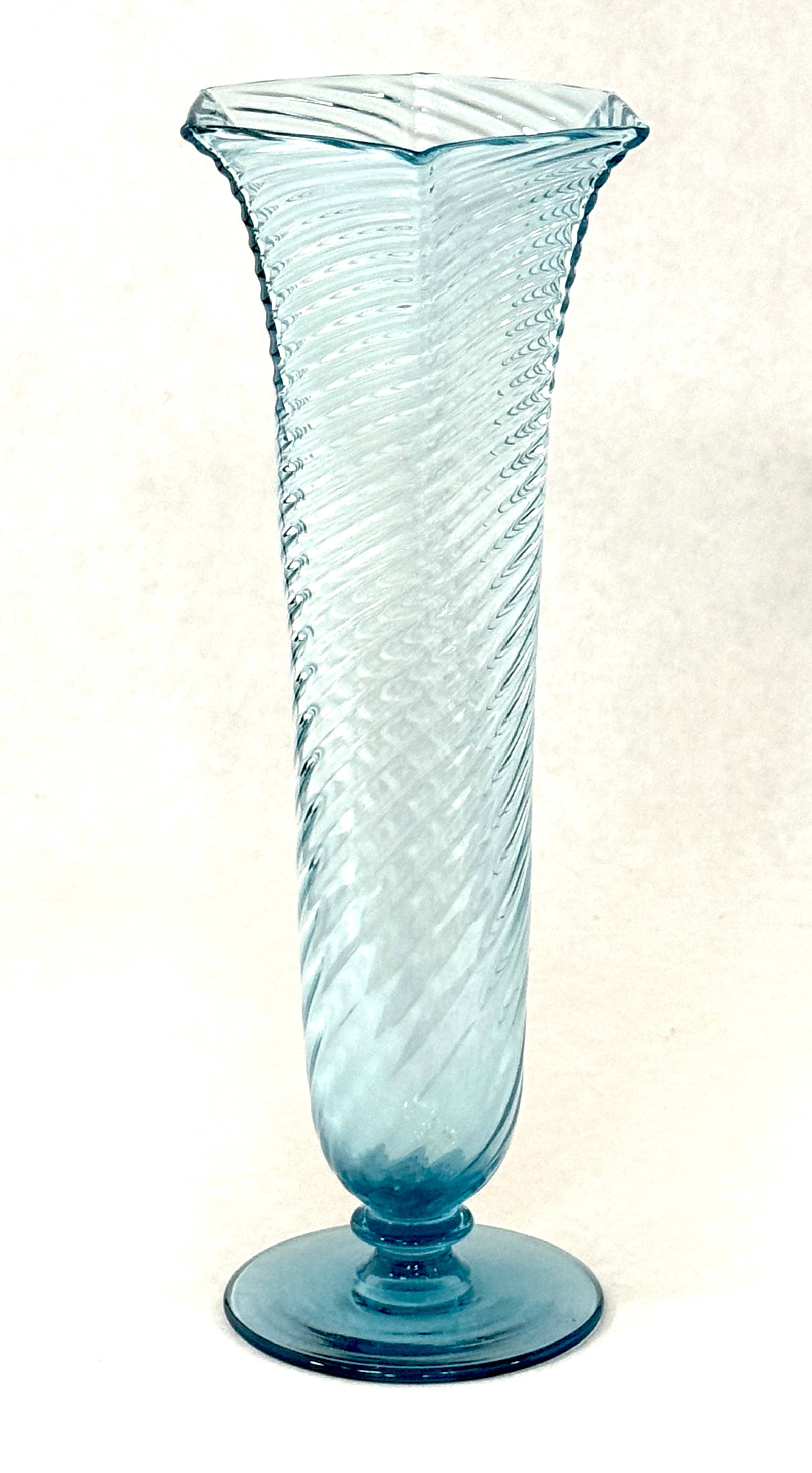Steuben Blue Uranium Vase - 2