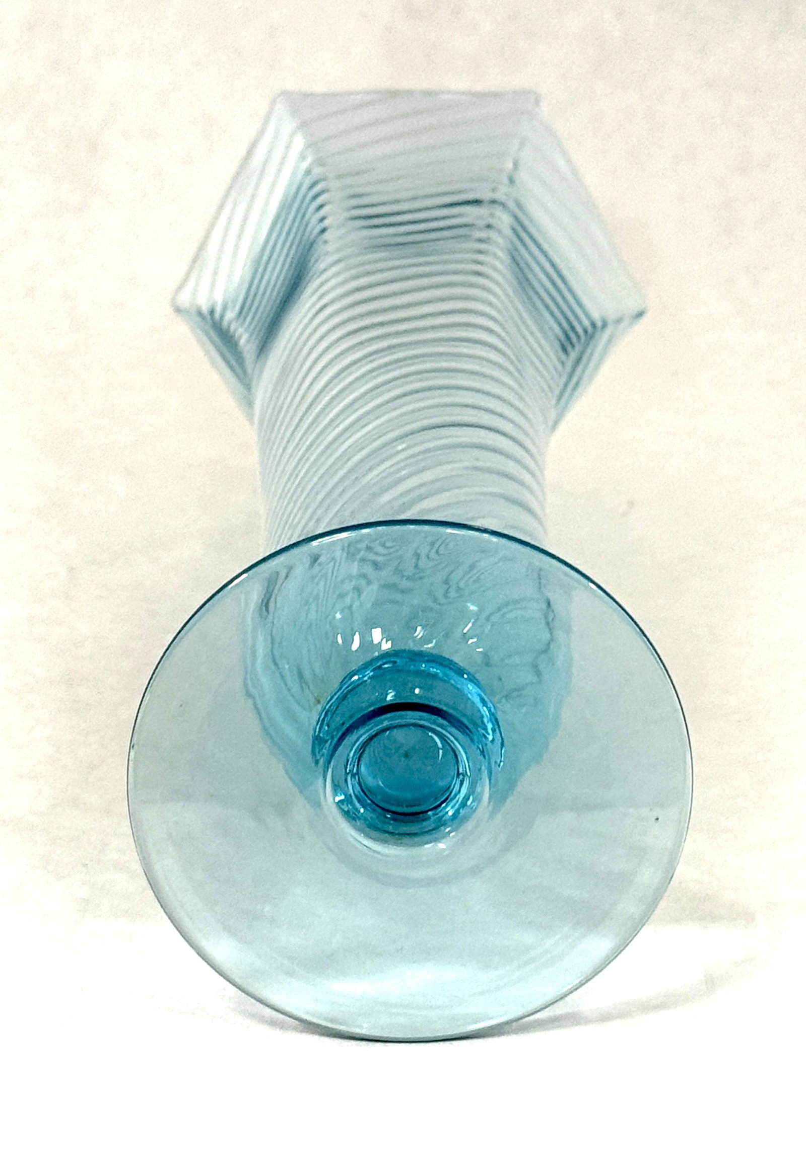 Steuben Blue Uranium Vase - 4