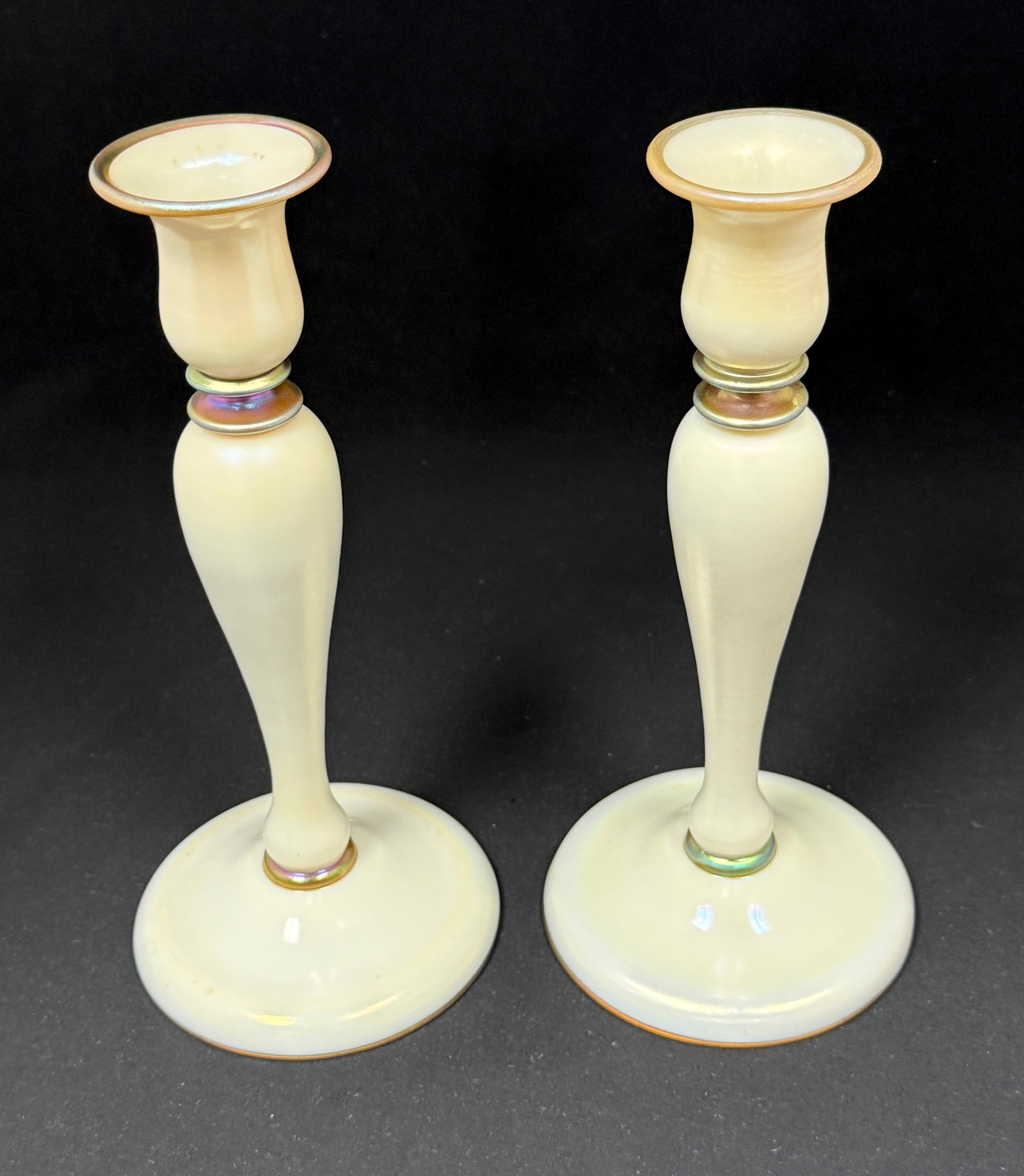 Rare Steuben Candlesticks - 5
