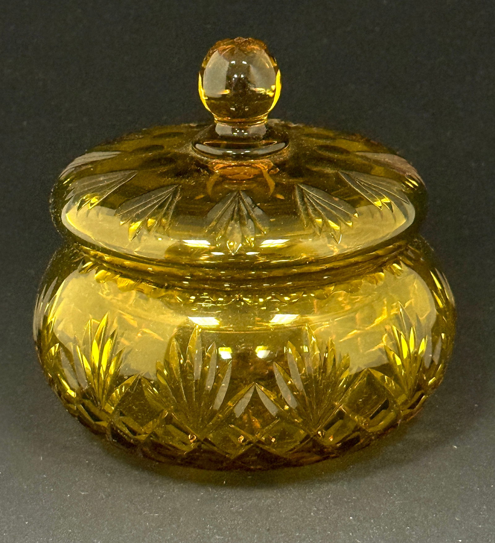 Steuben Vaseline Covered Box - 5