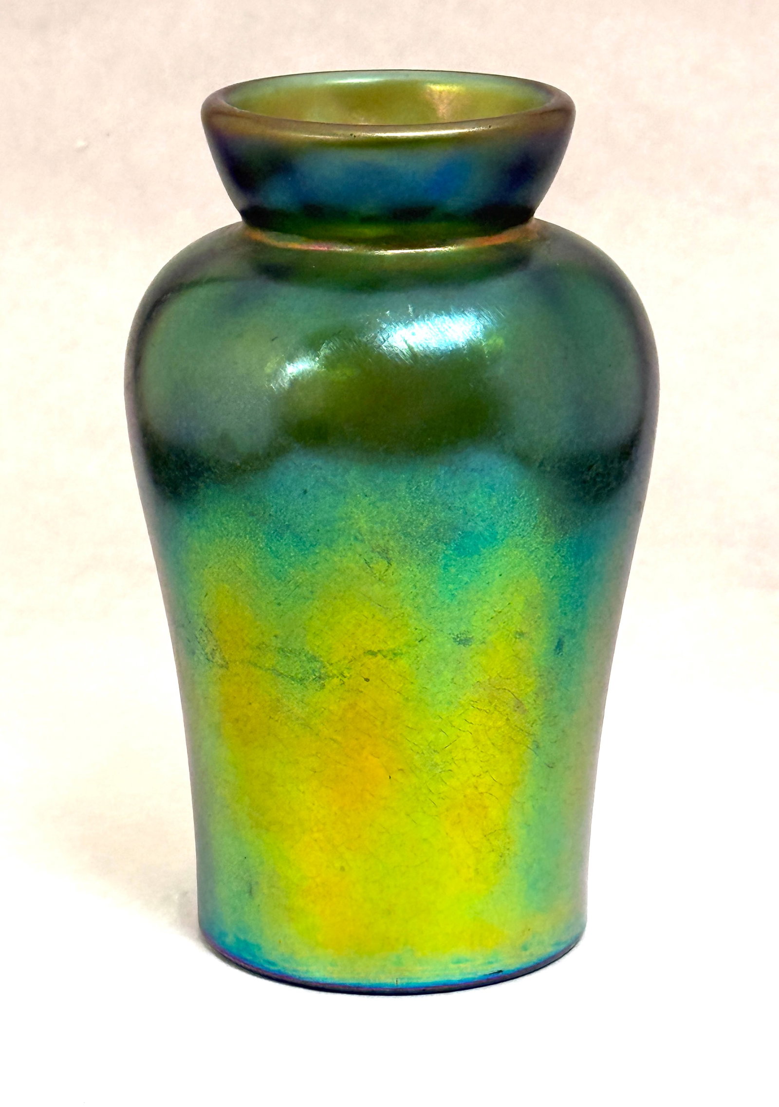 Webb Bronze Vase: Webb bronze vase, unsigned; ht. 6 3/4". CONDITION: no chips, cracks, repairs, or material defects found, Jaremos attempts to call any material flaw that affects the price, but minor scratches and