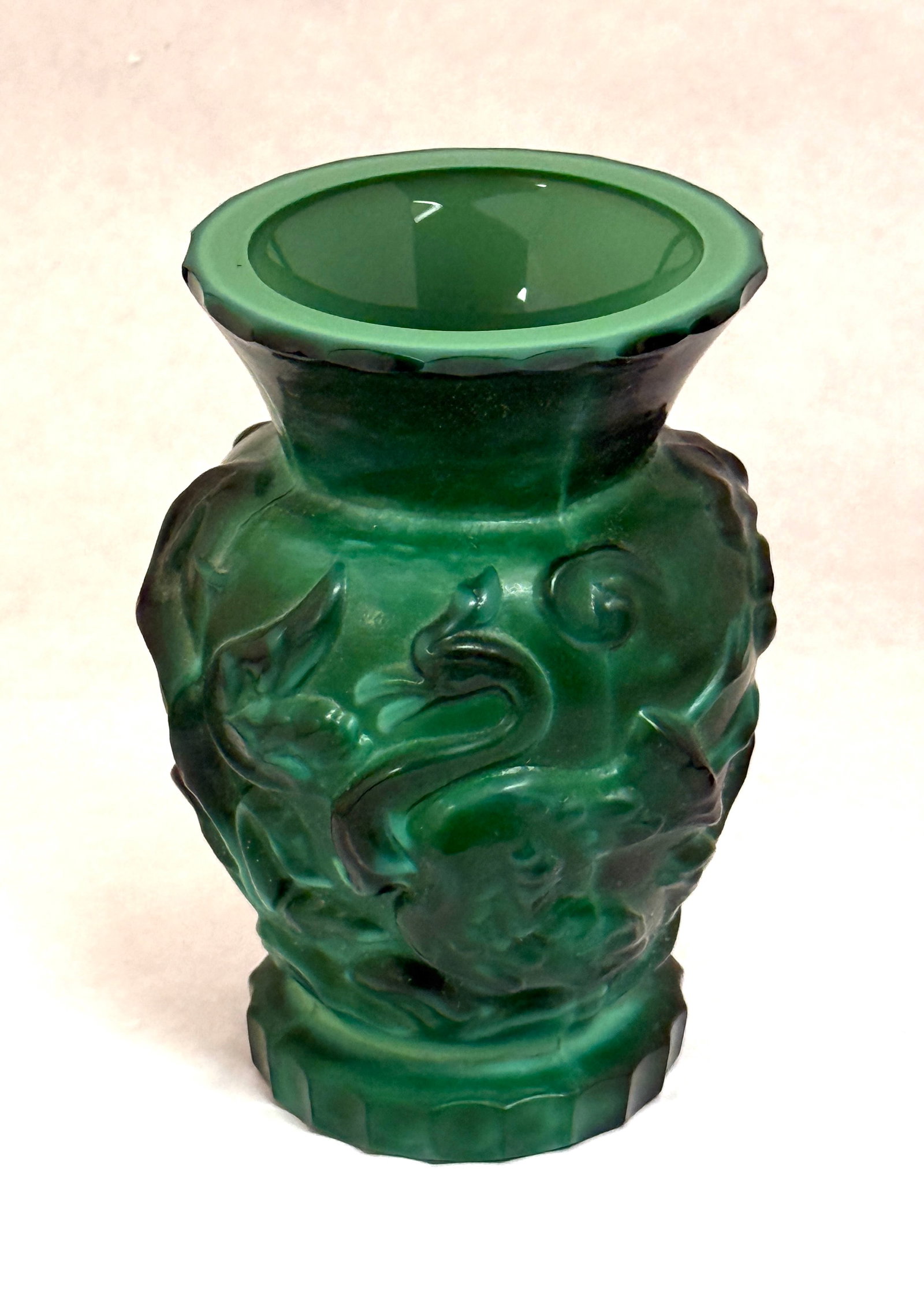 Czech Malachite Vase - 2