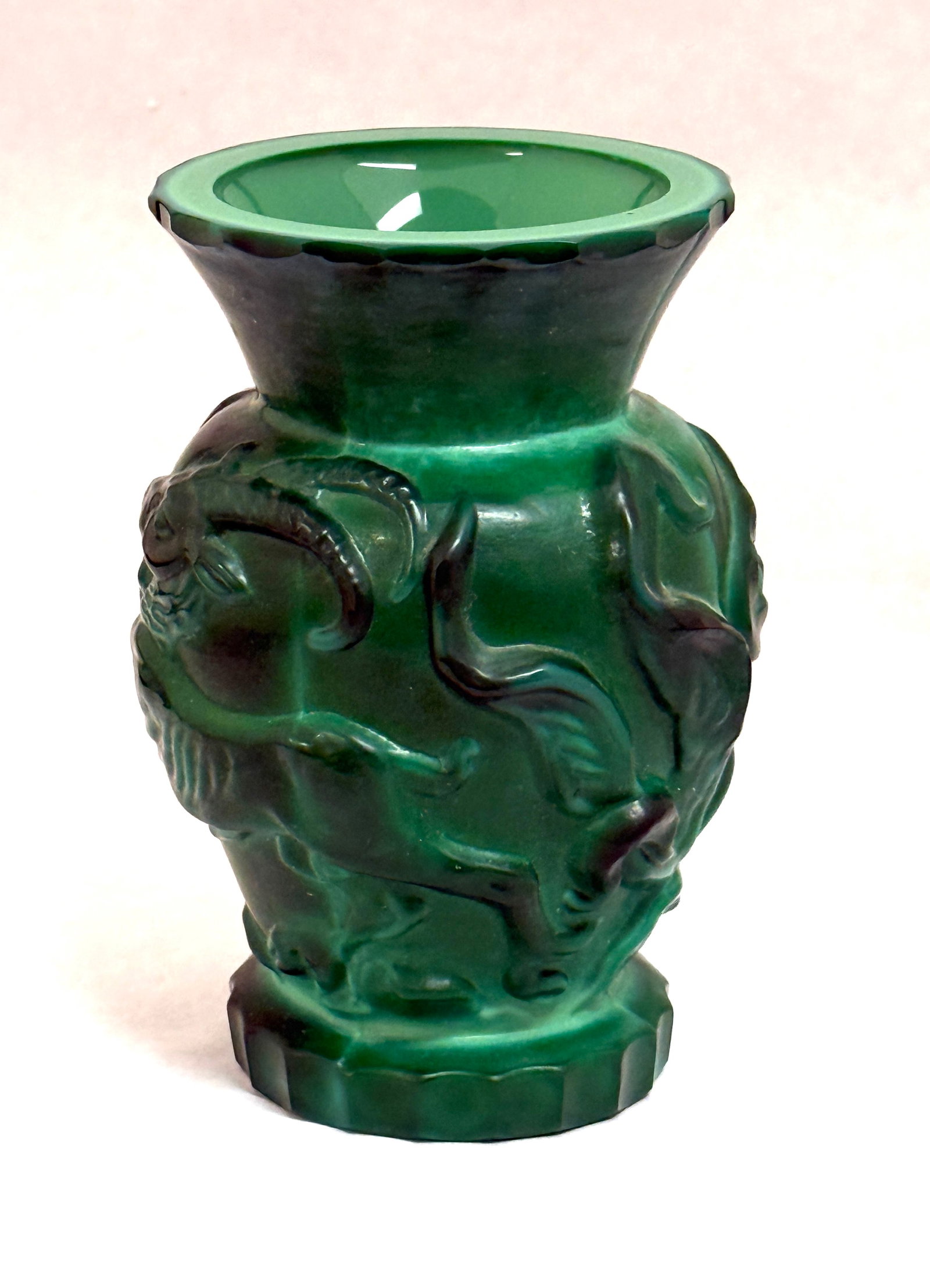 Czech Malachite Vase - 3