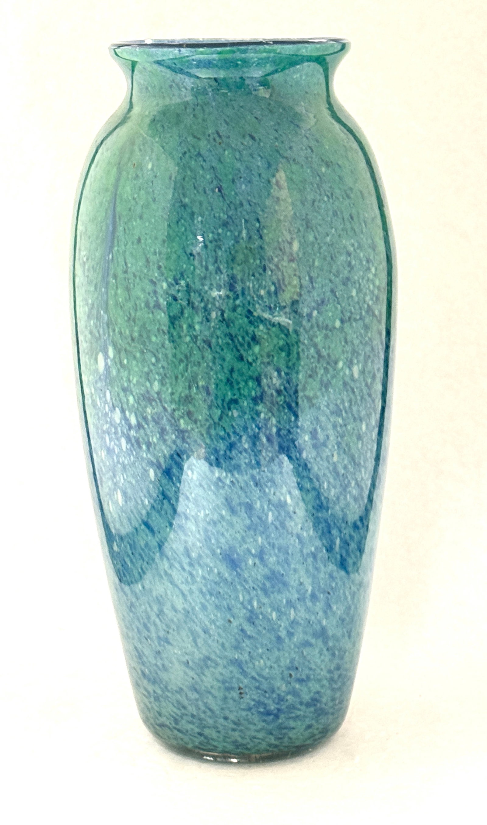 Large Monart Blue Glass Vase (1 of 3)