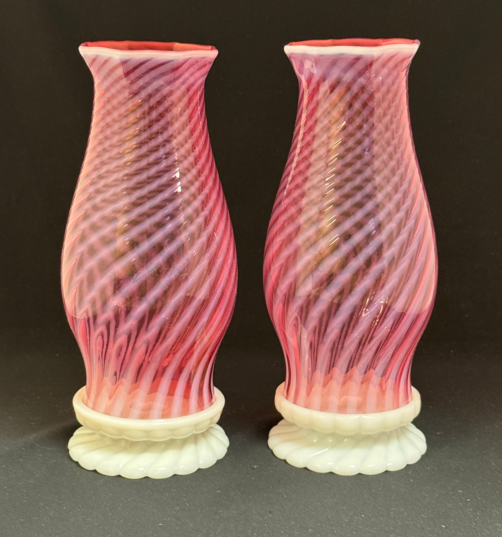 Two Cranberry Candle Lamps (1 of 3)