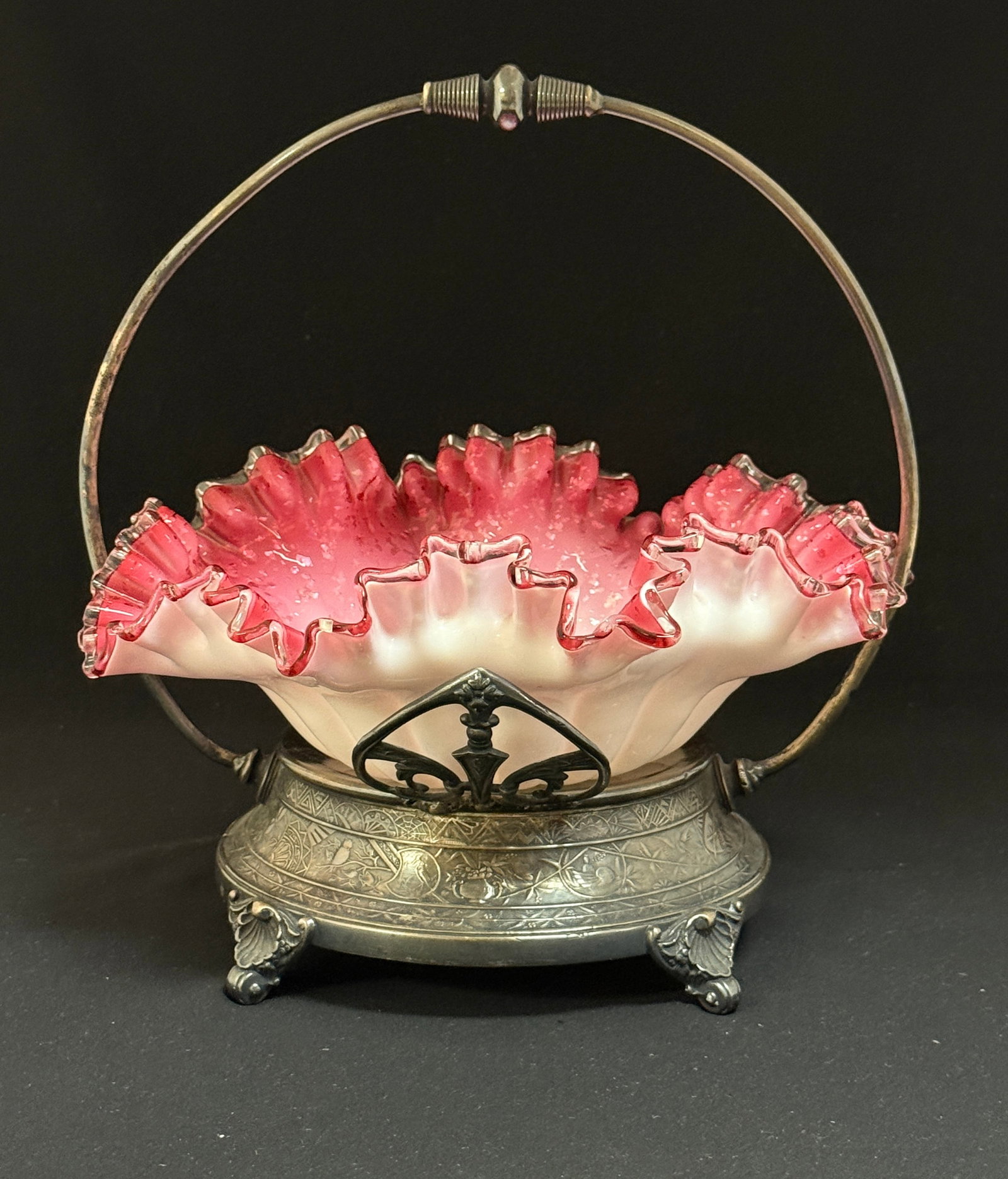 Two Cranberry Satin items - 4