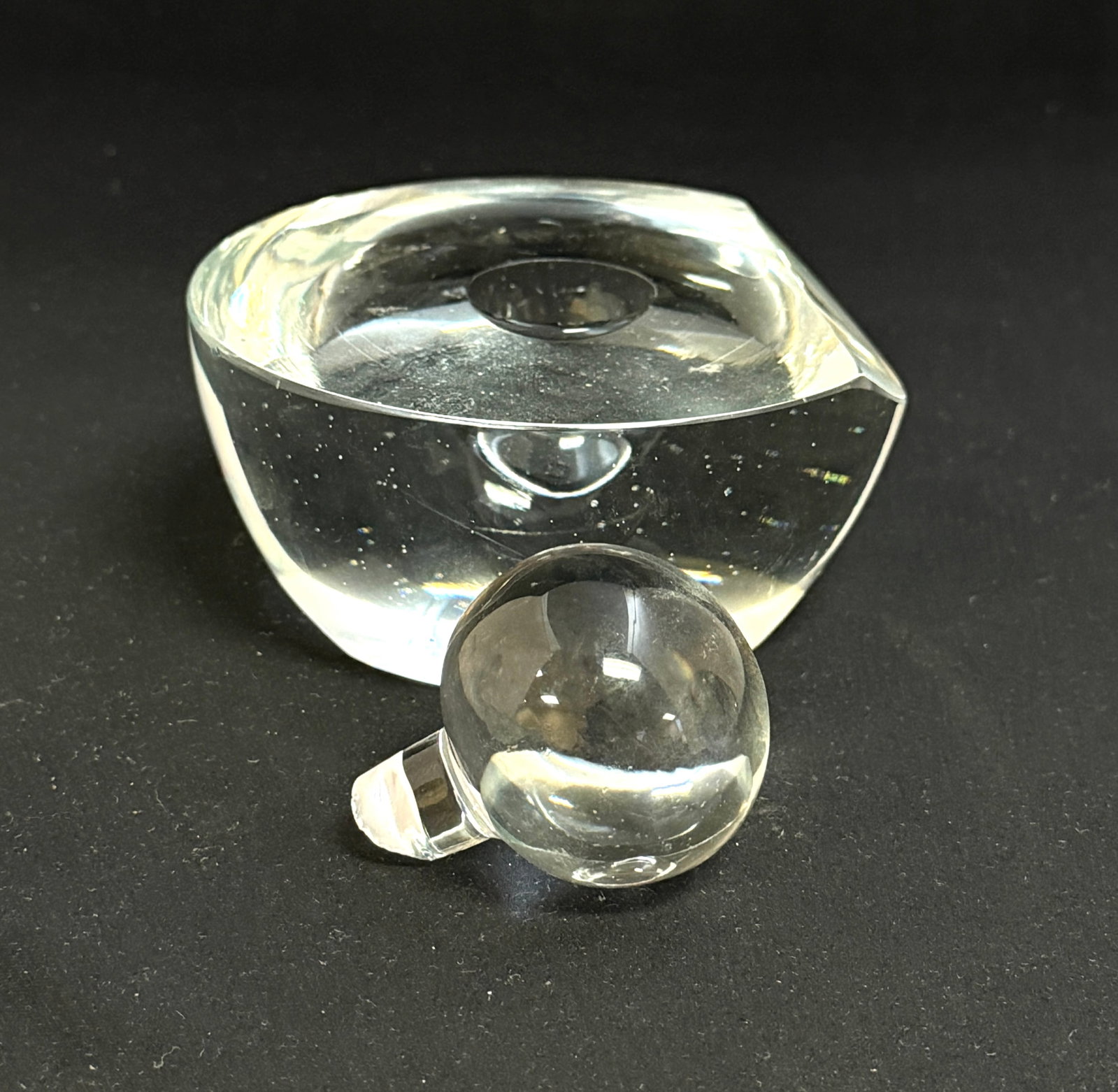 Three Glass items - 6