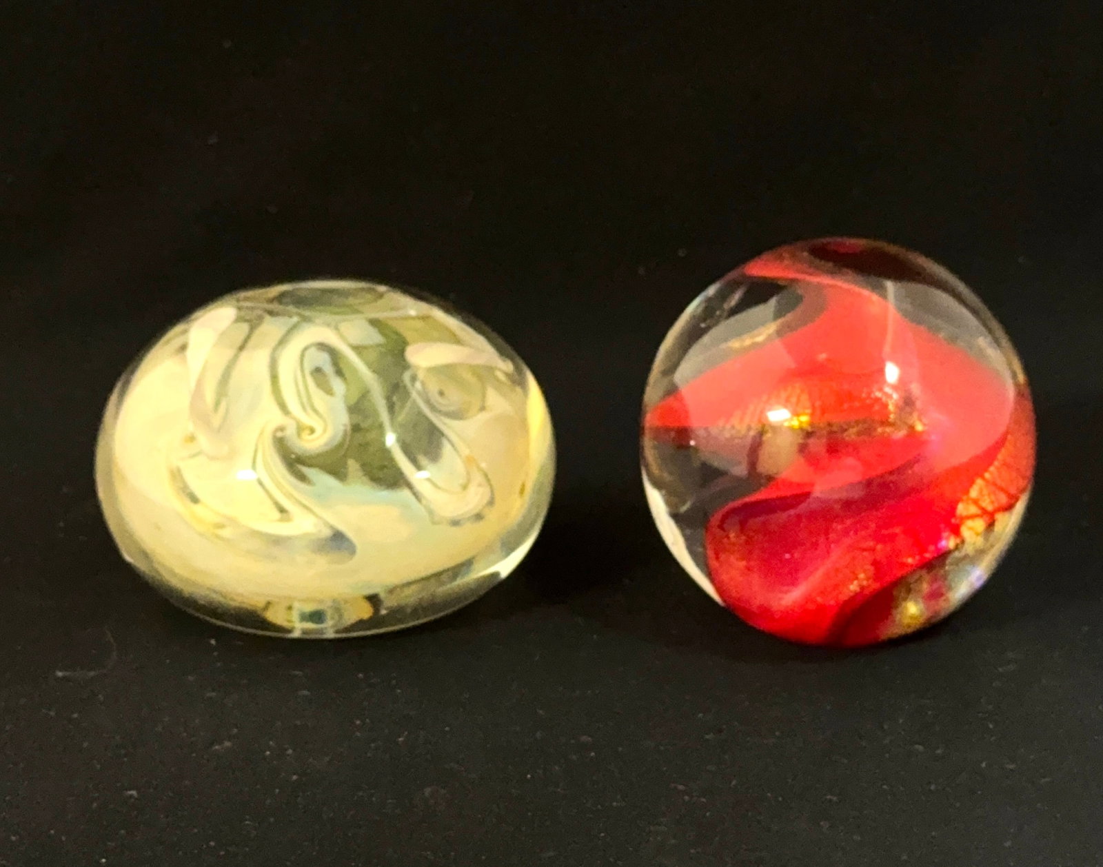 2 Art Glass Paperweights (1 of 5)
