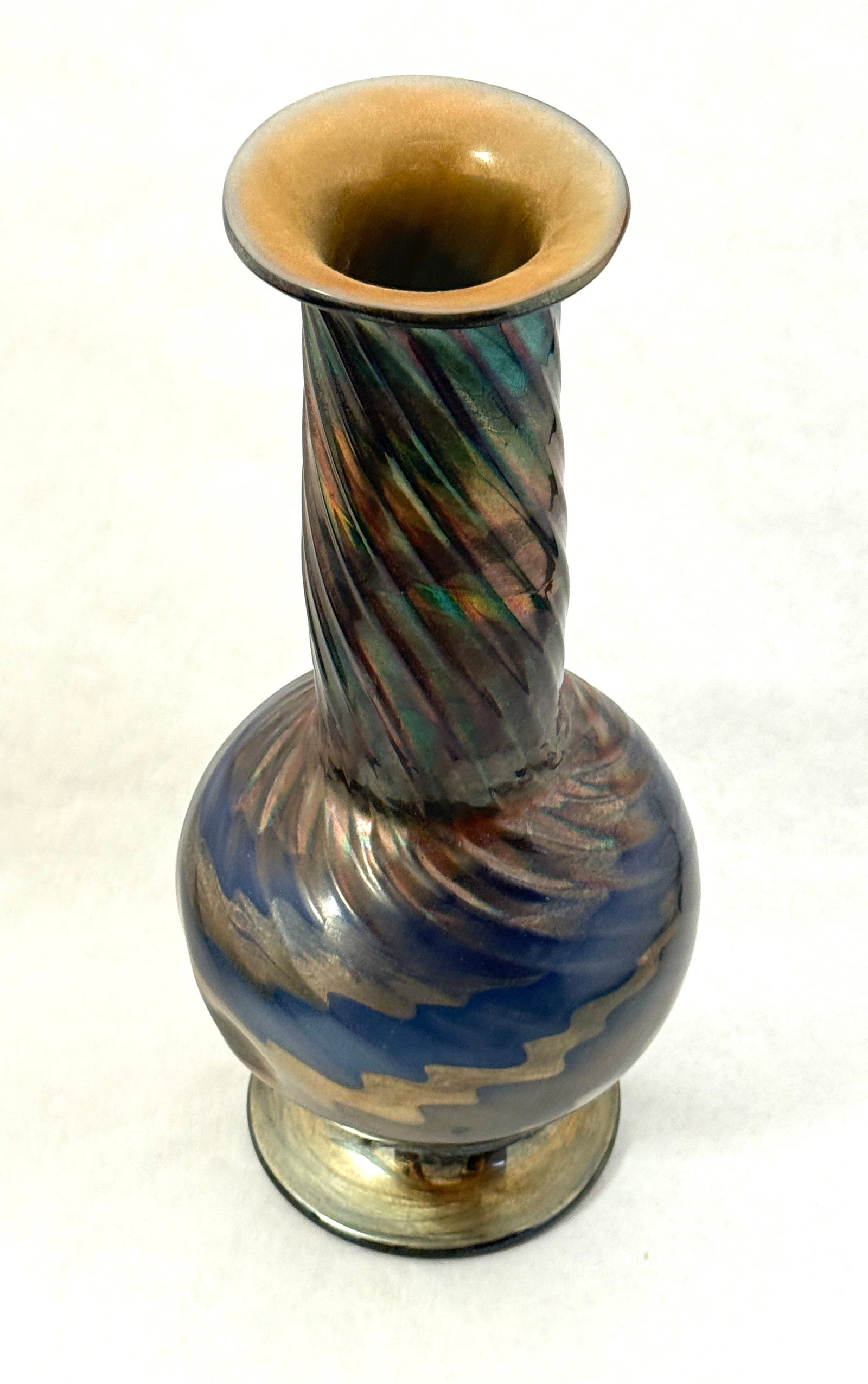 Iridescent Footed Vase - 2