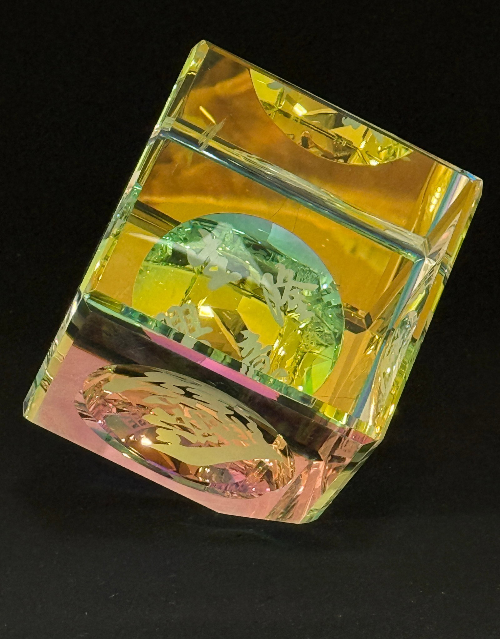 Dichroic Crystal Cube - 2