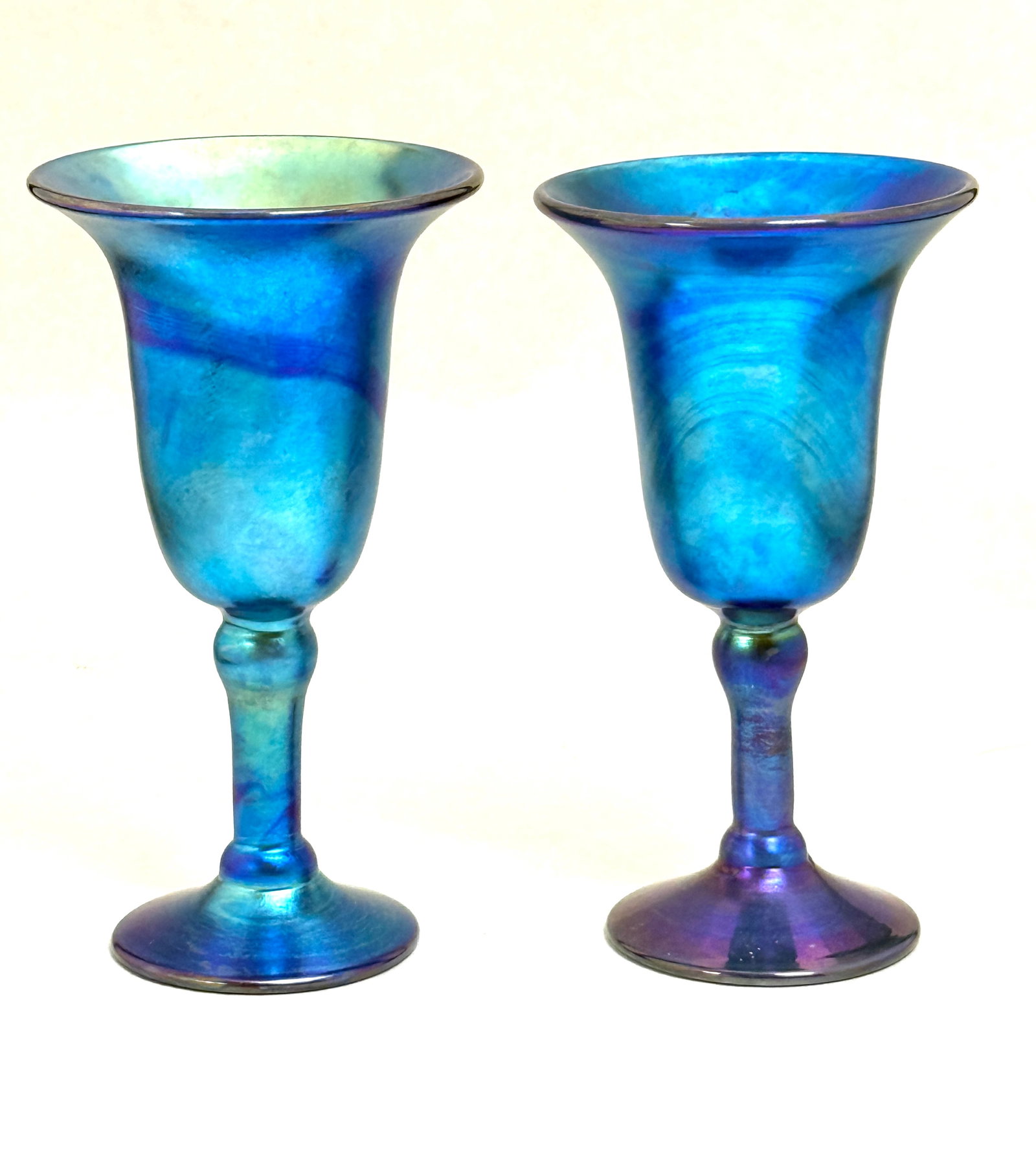 Pair Mario Real Blue Goblets (1 of 4)