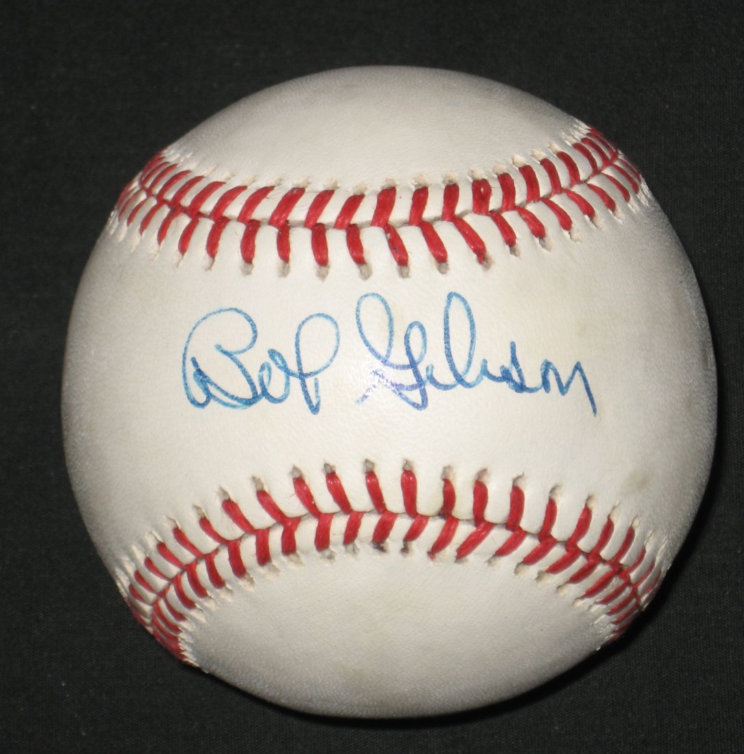 Bob Gibson autograph baseball,: Official National League ball Bill White President, from a long time collection