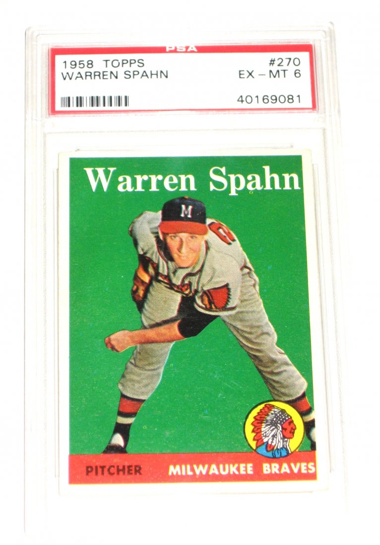 1958 Warren Spahn PSA 6,: card # 270.