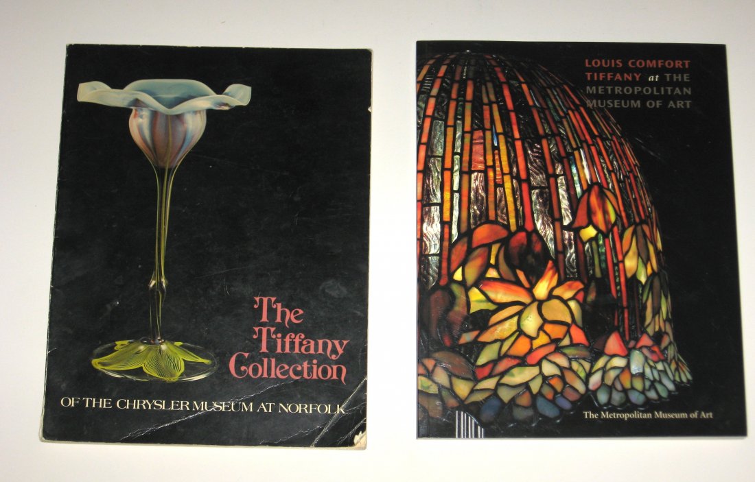 Two catalogs on Tiffany,: including the "The Tiffany Collection of the Chrysler Museum at Norfolk" soft back 159 pages. and "Louis C Tiffany at the Metropolitan Museum of Art" soft back 100 pages.