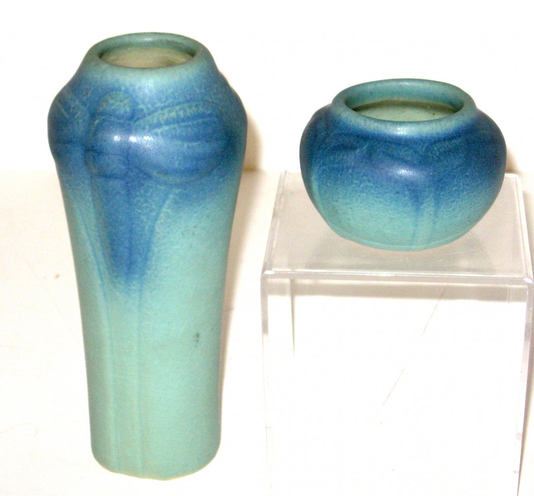 Two circa 1925 Van Briggle pottery vases, (1 of 4)