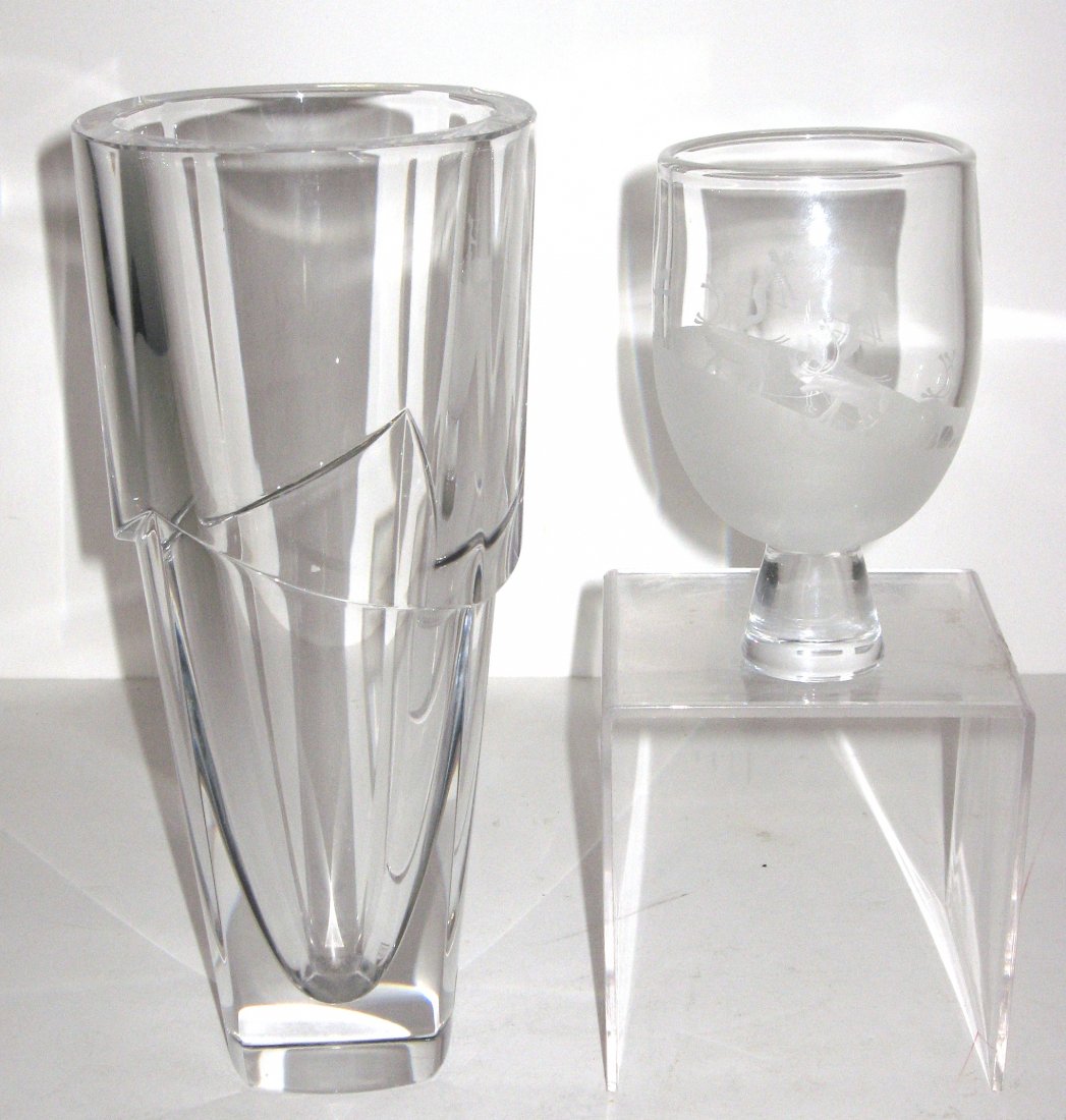Two Orrefors glass items, (1 of 5)