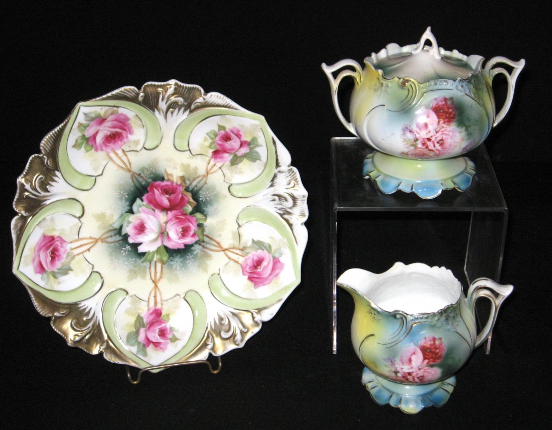 Three R. S. Prussia porcelain items, (1 of 4)