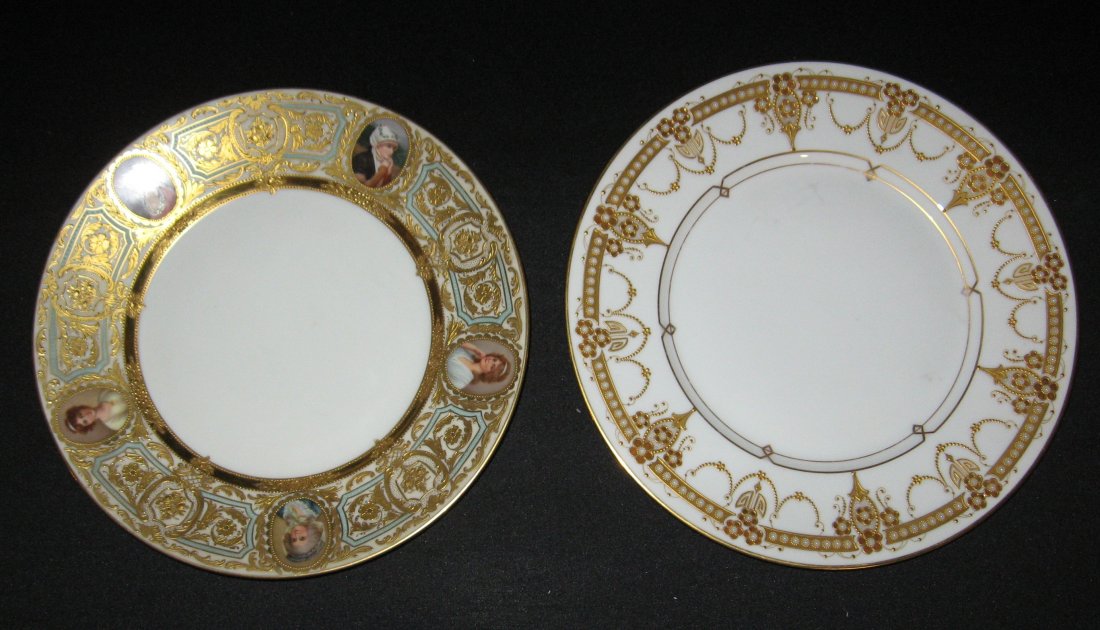 Two Dresden decorative plates, (1 of 7)