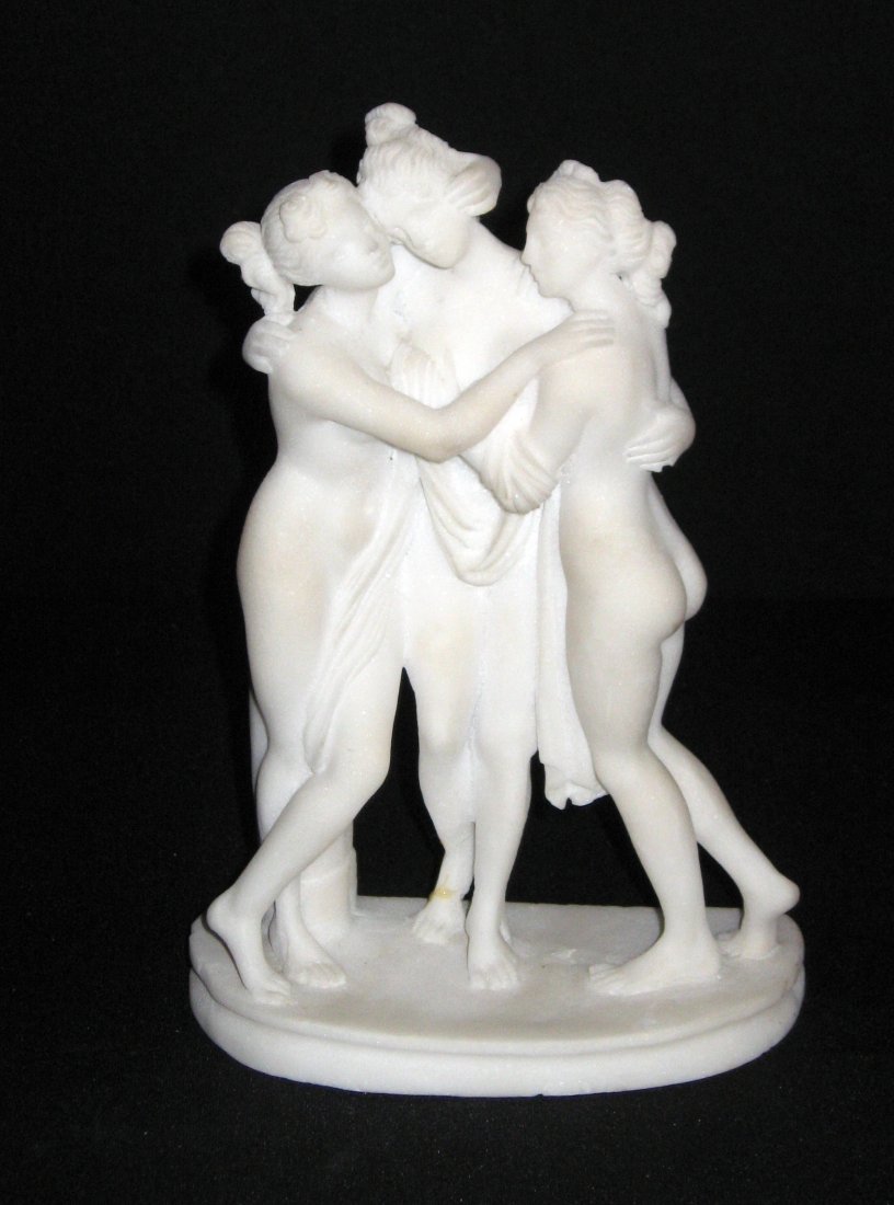 Alabaster figurine of the three graces (1 of 4)