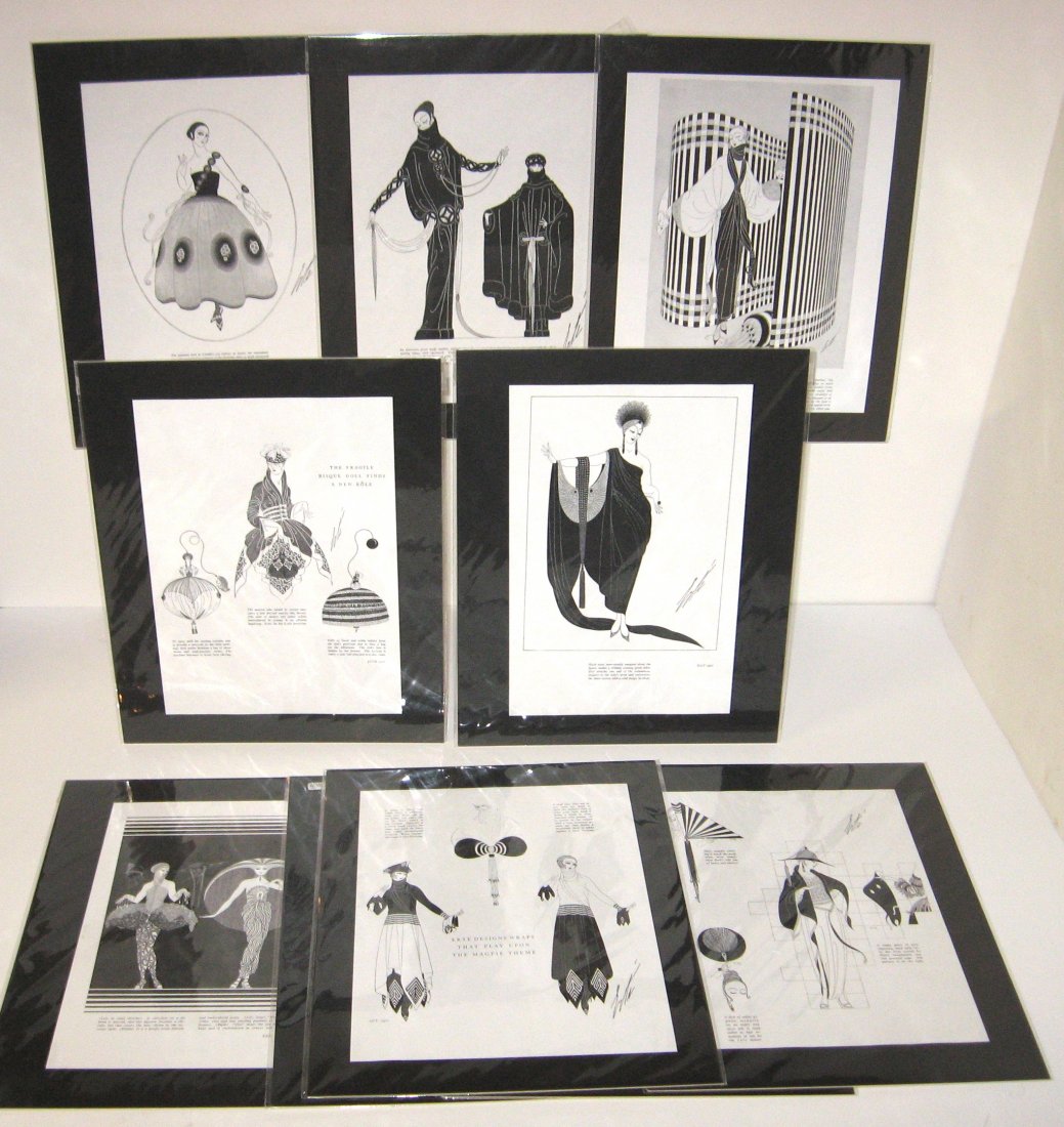 10 Erte Fashion design prints, (1 of 4)