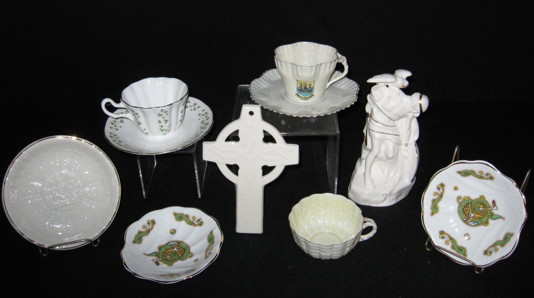 Ten Irish porcelain items, (1 of 6)
