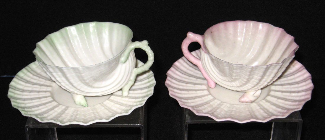 Two black mark "Neptune" cups and saucer, (1 of 5)