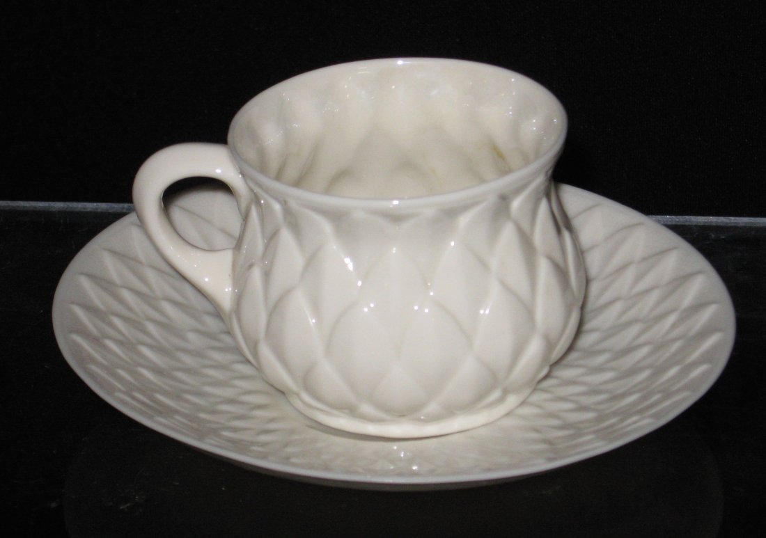 Rare 2nd mark Belleek cup and saucer, (1 of 3)