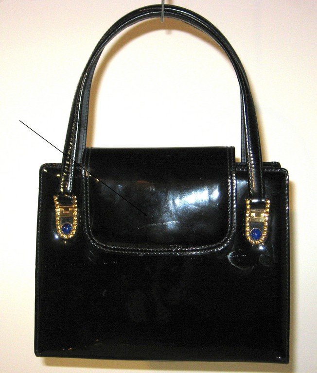 Gucci black leather bag, (1 of 3)
