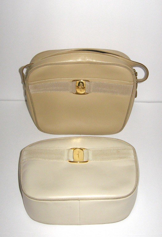 Two Salvatore Ferragamo leather purses, (1 of 5)