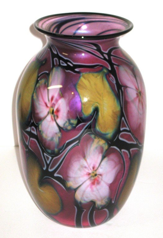 Large Charles Lotton Multi Flora vase, (1 of 7)