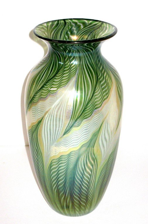 Large Lundberg Art glass vase, (1 of 4)