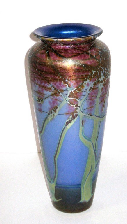 Large Phoenix Radke Art glass vase, (1 of 5)
