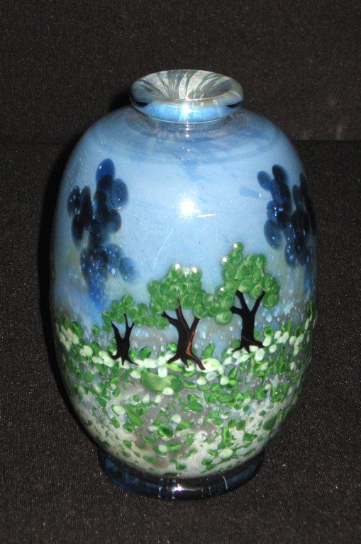 John Nygren art glass vase, (1 of 4)