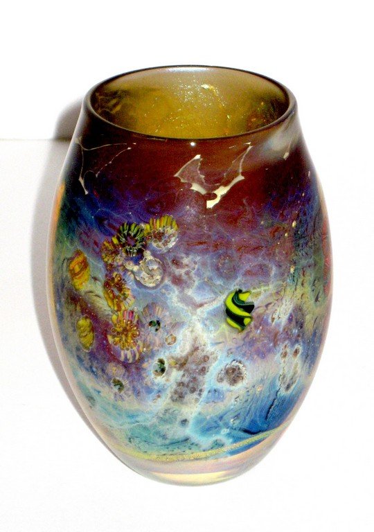 Josh Simpson art glass vase, (1 of 5)