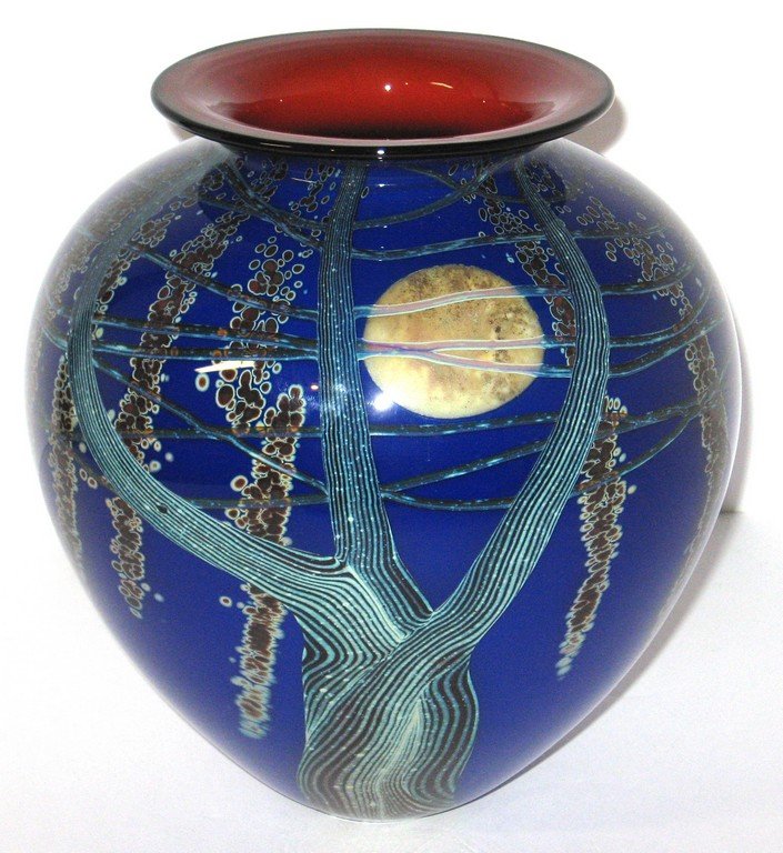 Rick Satava Harvest moon glass vase, (1 of 5)