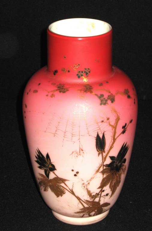 Thomas Webb Peachblow vase, (1 of 5)