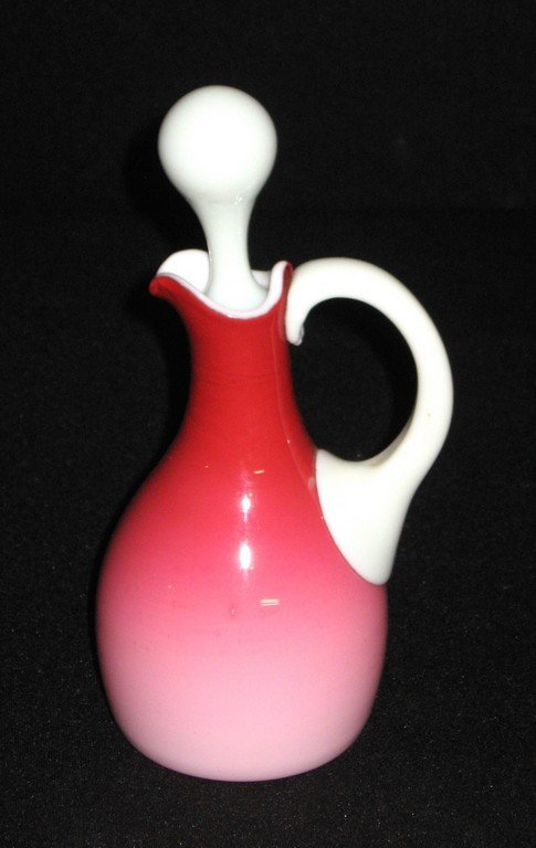 Webb Peachblow cruet bottle, (1 of 5)