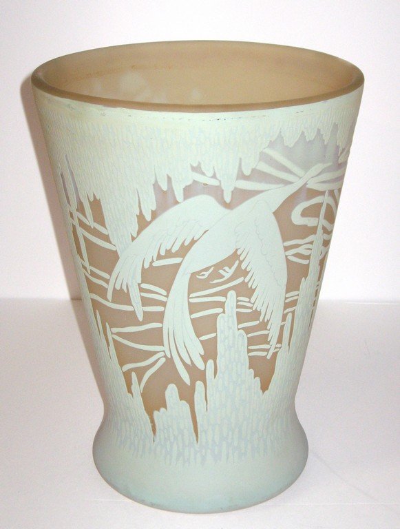 Massive Muller Fres French cameo vase, (1 of 8)