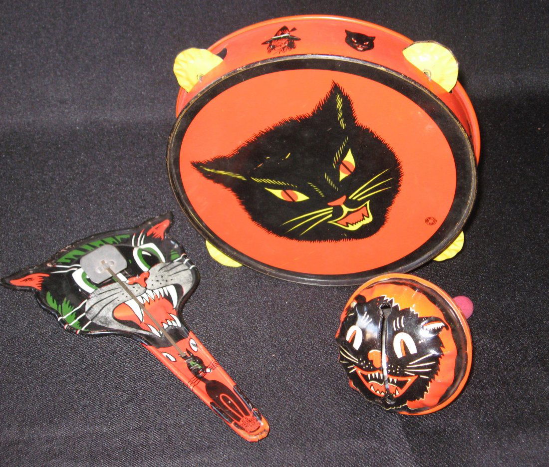 Three Halloween tin toys, (1 of 4)