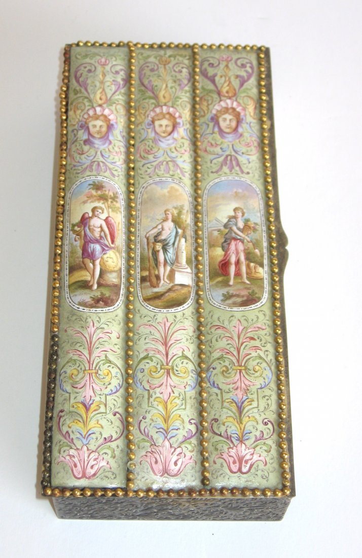 Viennese enameled covered box, (1 of 5)