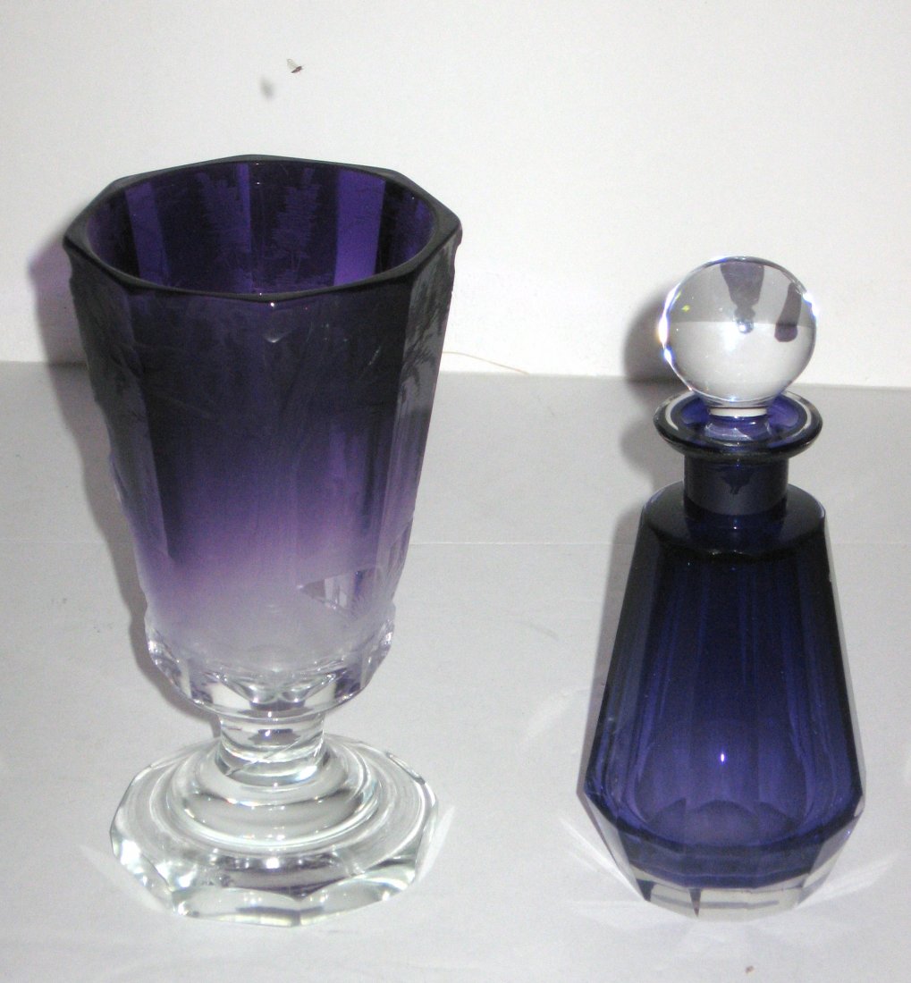 Two Moser glass items (1 of 3)