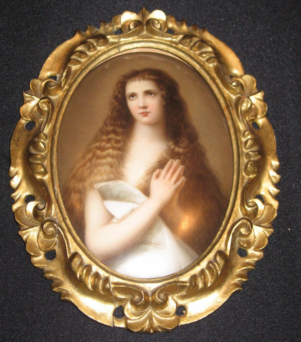 KPM framed porcelain plaque, (1 of 6)
