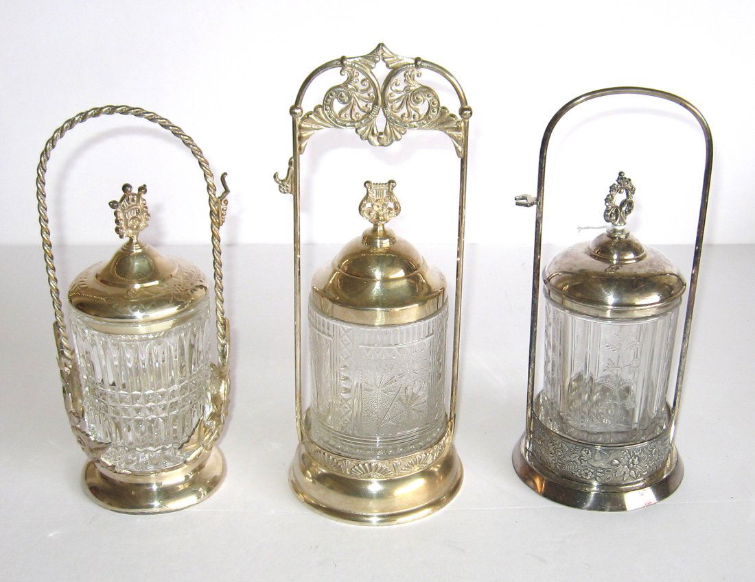Three Victorian pickle castors, (1 of 4)